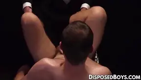 Maxx Monroe Bent Over by Suits-Wearing Dom Figata in Steamy BDSM Action — Leather Lube