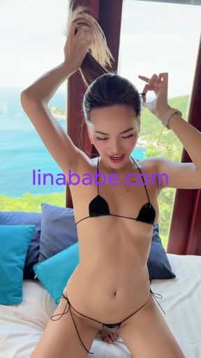 Cute Petite Asian Full Body Dancing Solo
