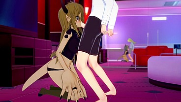 Crim with the Demon Girl from the front office - Interspecies Reviewers