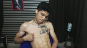 Lean Body Latino Twink Jerking Off