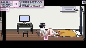 apartmentstory [pornplay hentai game] ep.4 this married woman is cheating while her husband is resting in the same room