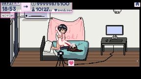 apartmentstory [pornplay hentai game] ep.4 this married woman is cheating while her husband is resting in the same room