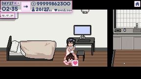 apartmentstory [pornplay hentai game] ep.4 this married woman is cheating while her husband is resting in the same room