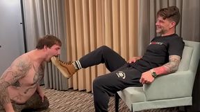 Foot Fag Worships &amp_ Gets Fucked up