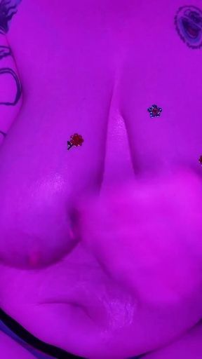 Big Tits Oiled & Stickered