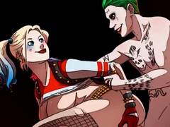Joker and Harley Quinn hentai parody