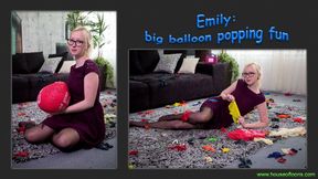 Emily - big balloon popping fun
