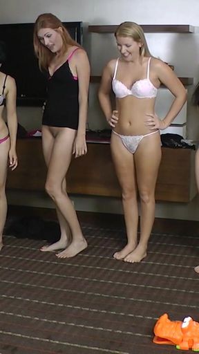 Unforgettable moment from &quot;5 girls play a Croc &#039;n&#039; Balls strip game of skill and seduction&quot;
