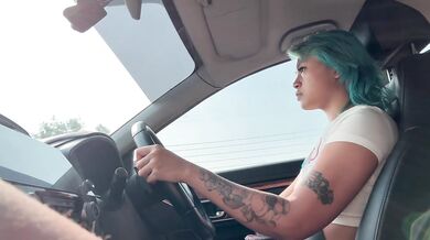 Soft Tits And Big Asses Lesbians Flashing While Driving