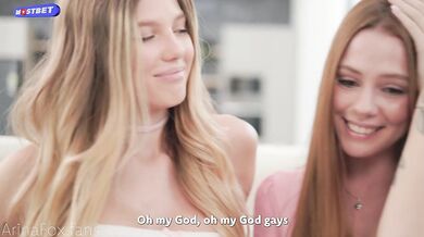 Truth or Dare Stream Ends with Lesbian Kiss & Laughing Fuck with Pizza Guy (ArinaFox & Anastangel)