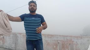 Indian Daddy Takes off His Clothes in Freezing Winter Fog