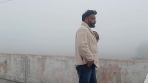 Indian Daddy Takes off His Clothes in Freezing Winter Fog
