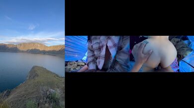 Tourist takes my girlfriend camping till her big ass begs for hard fucking