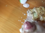 Russian teen with big dick fucks croissant