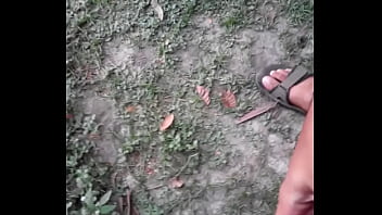 Outdoor Indian Cock jerk and flash