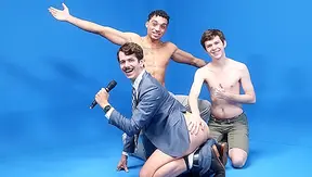 Three Hung Studds Ride Each Other Raw on a Wild Gay Game Show – IconMale