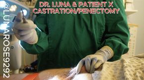 VERSION TWO B/G EVIL DR. LUNA MILKING CASTRATES PATIENT X WITH PENECTOMY😈🧤🩺🔪(UP CLOSE POV)