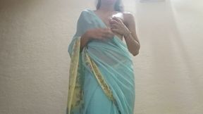 Saree-clad Ishita fingers herself to ecstasy