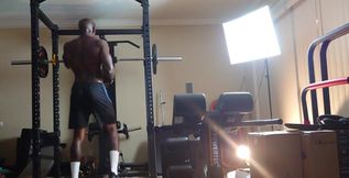 Hallelujah Johnson Tall Dark Chocolate Muscles Tattoos Body Squats
