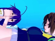 FUTA Medaka Box Mogana Kikaijima X Medaka Kurokami (3D HENTAI)