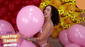Irresistible Destruction: Beatriz's Balloon Popping Seduction - 4k