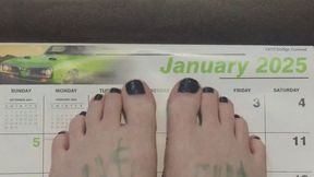 JANUARY 2025 CALENDAR CAR FOOT FETISH