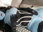 GIRL REMOVES HER HUMAN DISGUISE/PLAYS WITH HERSELF/MASSIVE SQUIRTING ORGASM
