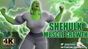 She Hulk Muscle Growth Hulking out Transformation 4K