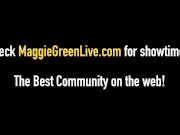Busty Maggie Green Spreads Legs & Gets Cock A Doo Da Dooed!