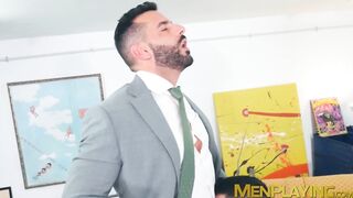 Hunky Andy Star fucked hard during an interview with his boss Massimo Arad