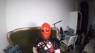 Latex Corset Gags Masked MILF Pleasure Rubber Heavy Solo Toy Fantasy