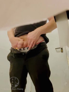 Pale-skinned Guy Caught Peeing in Bar Toilets