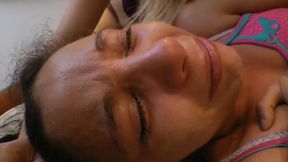 Face Sitting Lesbian No Air Treatment by Giant Girl Dominatrix Latina