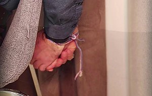 Part 1; teasing and bj in fox fur coat and lingeri