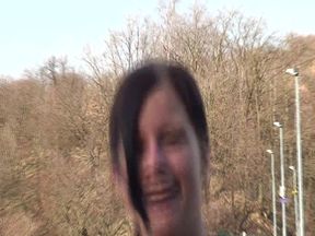 Hot Brunette Gets Eaten Out and Fingered by Older Guy Outdoors