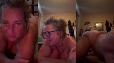 Red hot milf drips on silver fox while dirty talking big ass