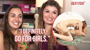 Wild lesbian couple Candice and Ana go anal with toys before scissoring