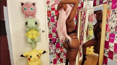 Ladykaiyo Chokes On Black Lace In Solo Lingerie Tease And Nsfw Try On