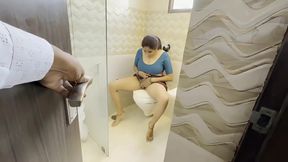 Bhabhi Changing Clothes and Peeing, She Caught Me and Fucking