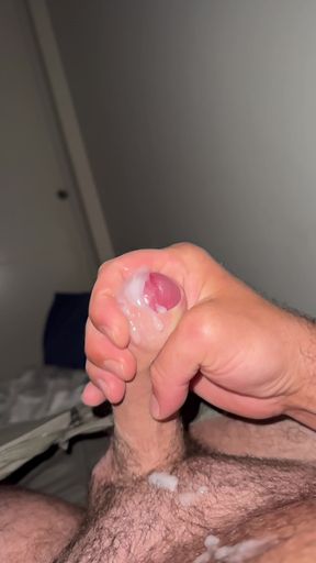 Wanking my dick again, nice load