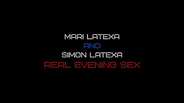 Sensual Evening Sex in White Nylon Lingerie - Mari Latexa and Simon Latexa