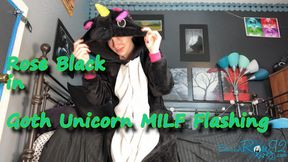 Goth Unicorn MILF Flashing