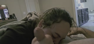 Mid afternoon blowjob "cum for me daddy"