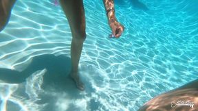 Underwater Swimming Pool Threesome
