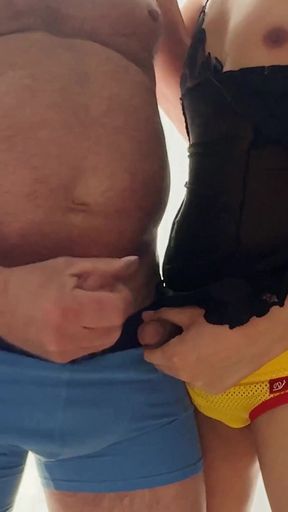 Twink waits for his daddy to come home from work   Clip 1