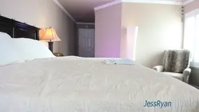 White girl teases with sexy booty and buttplug