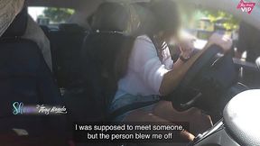 Slutty Wife Flashes Her Bare Pussy Looking for Directions, Lets Horny Stranger Cop a Feel