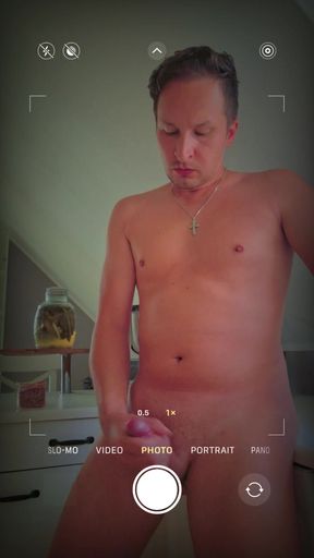 Cumshot in my kitchen.
