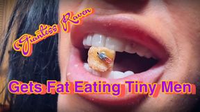 GIANTESS RAVEN GETS FAT EATING TINY MEN