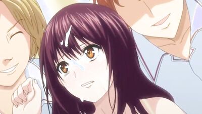 Watch these submissive girls take turns deepthroating and getting pounded hard before getting drenched in jizz